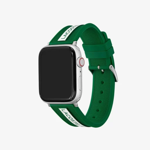 Lacoste Watches-Unisex Green Silicone Apple Watch Strap