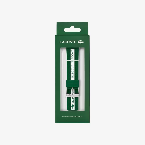 Lacoste Watches-Unisex Green Silicone Apple Watch Strap