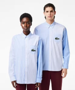 Lacoste Shirts & Tops-Unisex Large Crocodile Striped Cotton Shirt