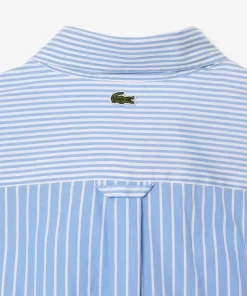 Lacoste Shirts & Tops-Unisex Large Crocodile Striped Cotton Shirt