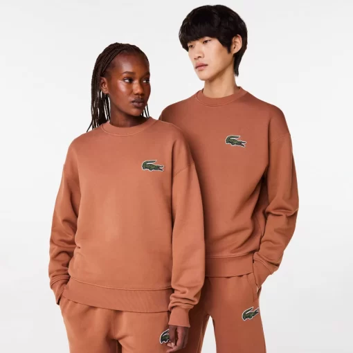 Lacoste Sweatshirts-Unisex Loose Fit Crocodile Badge Jogger Sweatshirt