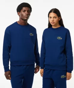 Lacoste Sweatshirts-Unisex Loose Fit Crocodile Badge Jogger Sweatshirt