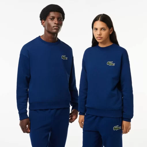 Lacoste Sweatshirts-Unisex Loose Fit Crocodile Badge Jogger Sweatshirt