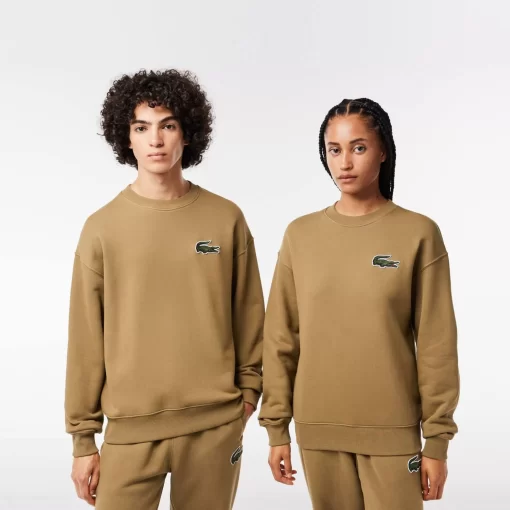 Lacoste Sweatshirts-Unisex Loose Fit Crocodile Badge Jogger Sweatshirt