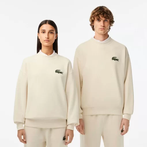 Lacoste Sweatshirts-Unisex Loose Fit Crocodile Badge Jogger Sweatshirt