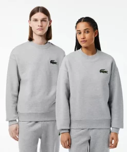 Lacoste Sweatshirts-Unisex Loose Fit Crocodile Badge Jogger Sweatshirt