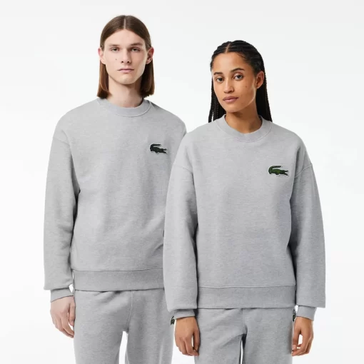 Lacoste Sweatshirts-Unisex Loose Fit Crocodile Badge Jogger Sweatshirt