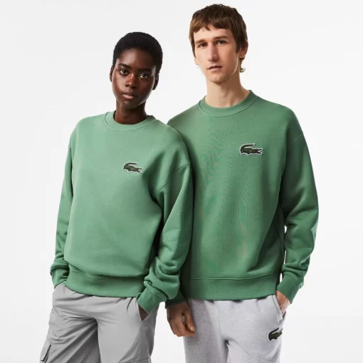 Lacoste Sweatshirts-Unisex Loose Fit Crocodile Badge Jogger Sweatshirt