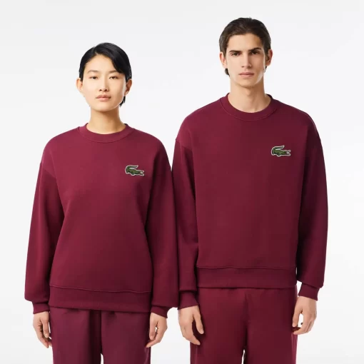 Lacoste Sweatshirts-Unisex Loose Fit Crocodile Badge Jogger Sweatshirt