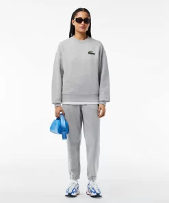 Lacoste Sweatshirts-Unisex Loose Fit Crocodile Badge Jogger Sweatshirt