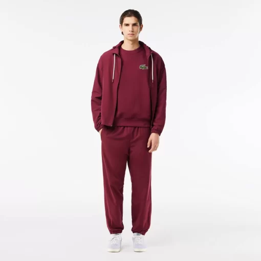 Lacoste Sweatshirts-Unisex Loose Fit Crocodile Badge Jogger Sweatshirt