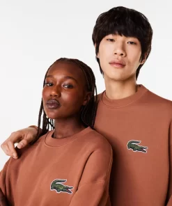 Lacoste Sweatshirts-Unisex Loose Fit Crocodile Badge Jogger Sweatshirt