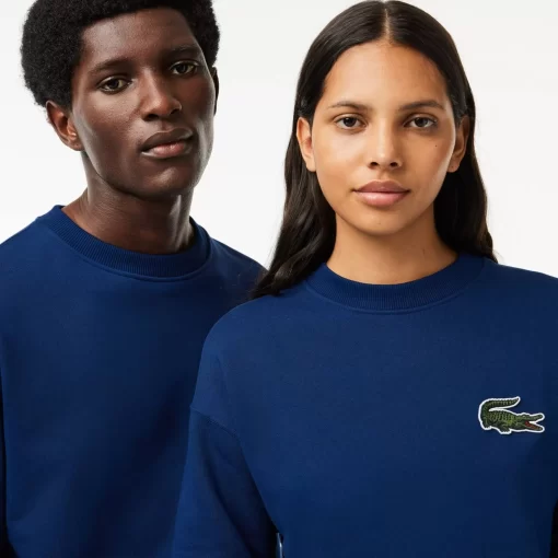 Lacoste Sweatshirts-Unisex Loose Fit Crocodile Badge Jogger Sweatshirt