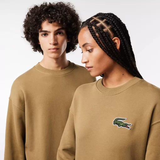 Lacoste Sweatshirts-Unisex Loose Fit Crocodile Badge Jogger Sweatshirt