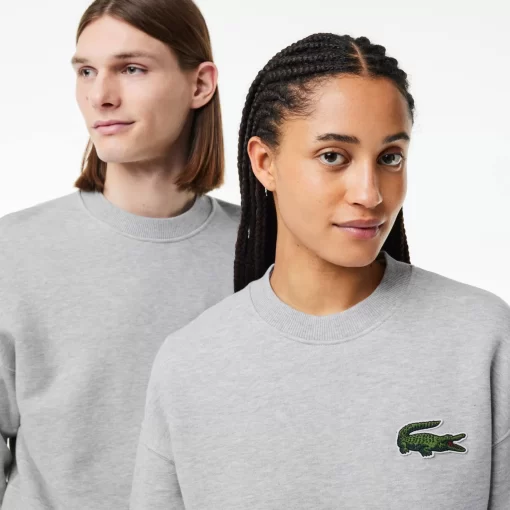 Lacoste Sweatshirts-Unisex Loose Fit Crocodile Badge Jogger Sweatshirt