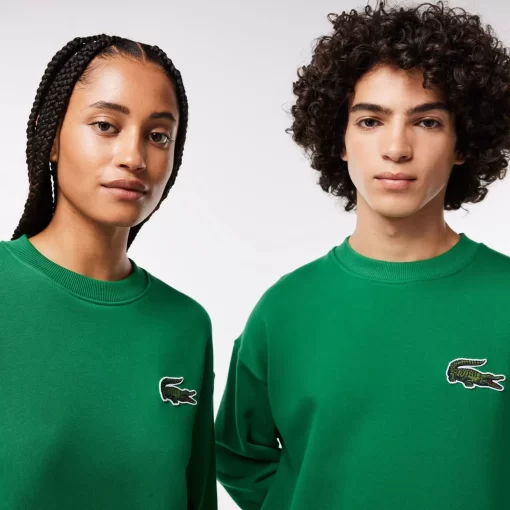 Lacoste Sweatshirts-Unisex Loose Fit Crocodile Badge Jogger Sweatshirt