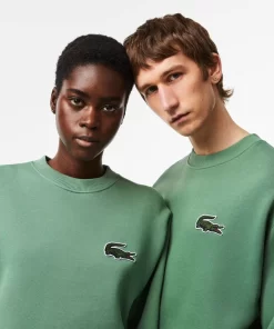 Lacoste Sweatshirts-Unisex Loose Fit Crocodile Badge Jogger Sweatshirt