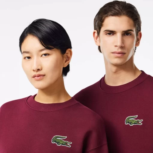 Lacoste Sweatshirts-Unisex Loose Fit Crocodile Badge Jogger Sweatshirt