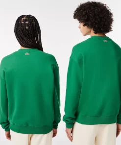 Lacoste Sweatshirts-Unisex Loose Fit Crocodile Badge Jogger Sweatshirt