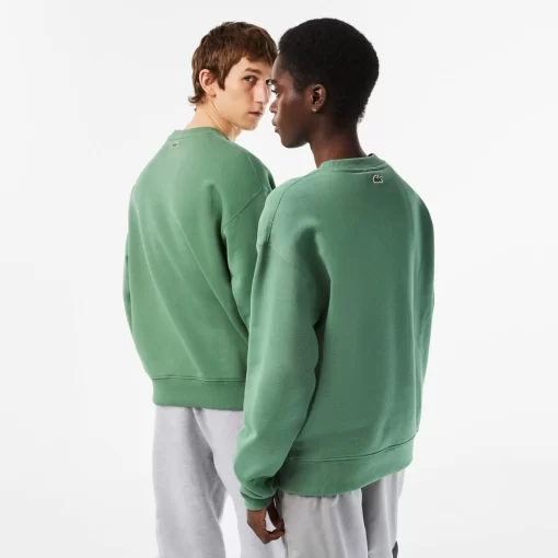 Lacoste Sweatshirts-Unisex Loose Fit Crocodile Badge Jogger Sweatshirt