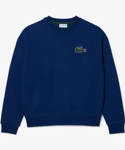 Lacoste Sweatshirts-Unisex Loose Fit Crocodile Badge Jogger Sweatshirt