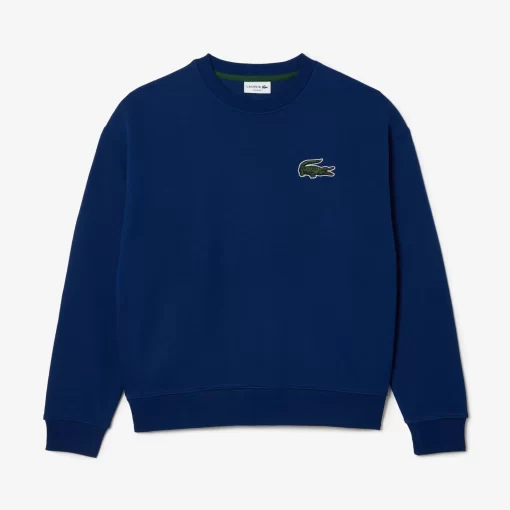 Lacoste Sweatshirts-Unisex Loose Fit Crocodile Badge Jogger Sweatshirt