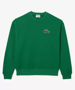 Lacoste Sweatshirts-Unisex Loose Fit Crocodile Badge Jogger Sweatshirt