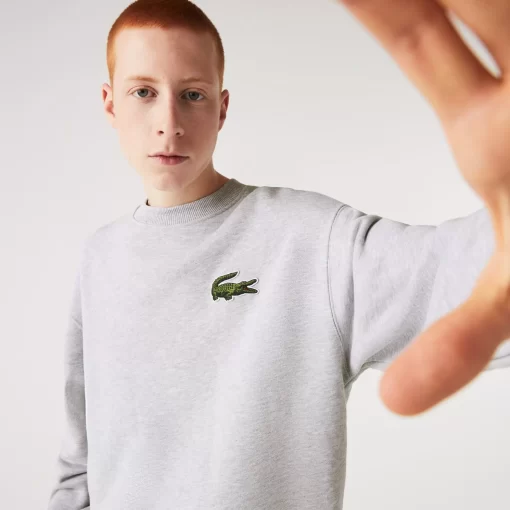 Lacoste Sweatshirts-Unisex Loose Fit Crocodile Badge Jogger Sweatshirt