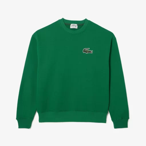 Lacoste Sweatshirts-Unisex Loose Fit Crocodile Badge Jogger Sweatshirt