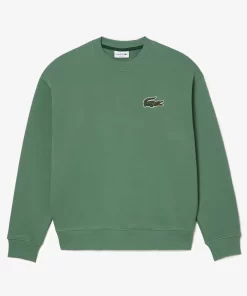 Lacoste Sweatshirts-Unisex Loose Fit Crocodile Badge Jogger Sweatshirt