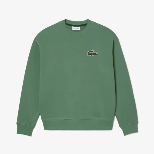 Lacoste Sweatshirts-Unisex Loose Fit Crocodile Badge Jogger Sweatshirt