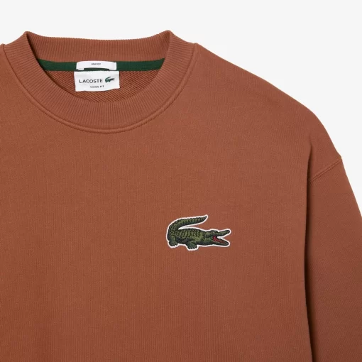 Lacoste Sweatshirts-Unisex Loose Fit Crocodile Badge Jogger Sweatshirt