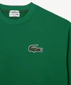 Lacoste Sweatshirts-Unisex Loose Fit Crocodile Badge Jogger Sweatshirt