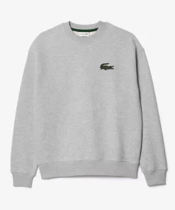 Lacoste Sweatshirts-Unisex Loose Fit Crocodile Badge Jogger Sweatshirt