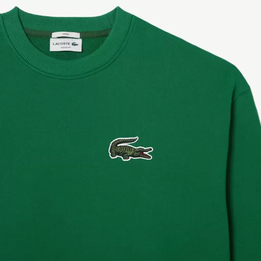 Lacoste Sweatshirts-Unisex Loose Fit Crocodile Badge Jogger Sweatshirt