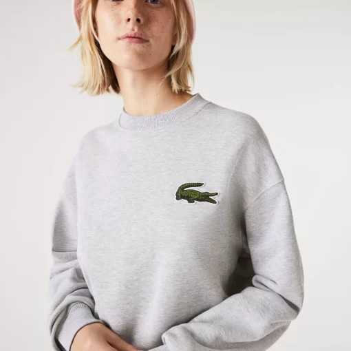 Lacoste Sweatshirts-Unisex Loose Fit Crocodile Badge Jogger Sweatshirt