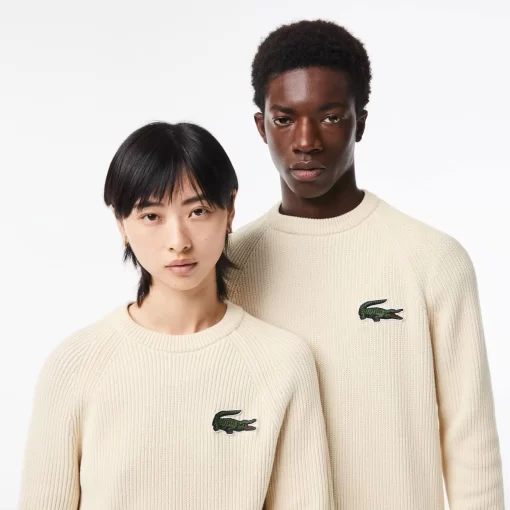 Lacoste Knitwear-Unisex Organic Cotton Crew Neck Sweater