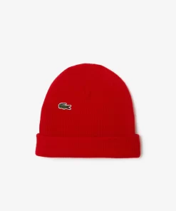 Lacoste Caps & Hats-Unisex Ribbed Wool Beanie