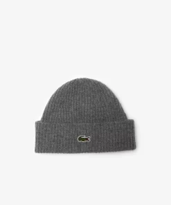 Lacoste Caps & Hats-Unisex Ribbed Wool Beanie