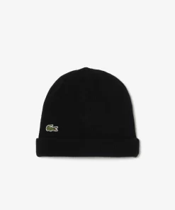 Lacoste Caps & Hats-Unisex Ribbed Wool Beanie