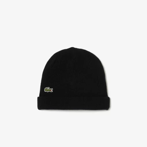 Lacoste Caps & Hats-Unisex Ribbed Wool Beanie