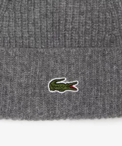 Lacoste Caps & Hats-Unisex Ribbed Wool Beanie