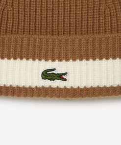 Lacoste Caps & Hats-Unisex Ribbed Wool Beanie