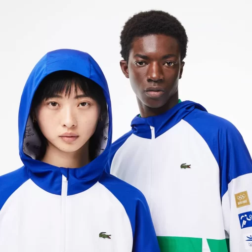 Lacoste Sport Clothing-Unisex Sport Pull-On Barcelona Olympics Heritage Windbreaker