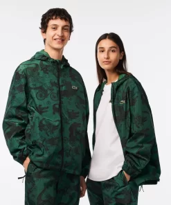 Lacoste Jackets & Coats-Unisex X Netflix Printed Hooded Jacket