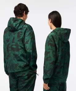 Lacoste Jackets & Coats-Unisex X Netflix Printed Hooded Jacket