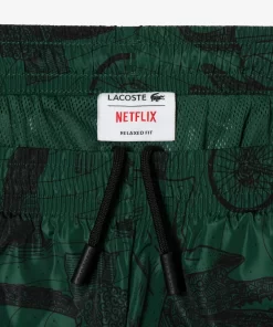 Lacoste Trousers & Shorts-Unisex X Netflix Printed Track Pants