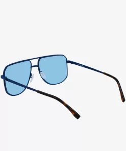 Lacoste Sunglasses-Unisex Metal Signature 101 Sunglasses