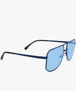 Lacoste Sunglasses-Unisex Metal Signature 101 Sunglasses