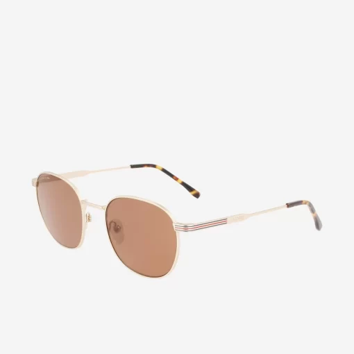 Lacoste Sunglasses-Unisex Oval Metal Metal Line Sunglasses